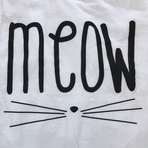 💓🐾Super Cute 100% Cotton MEOW T-shirt🐾 💓 - Picture 4 of 4